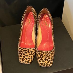 Kate Spade Leopard Print (Calf Hair) Block Heels